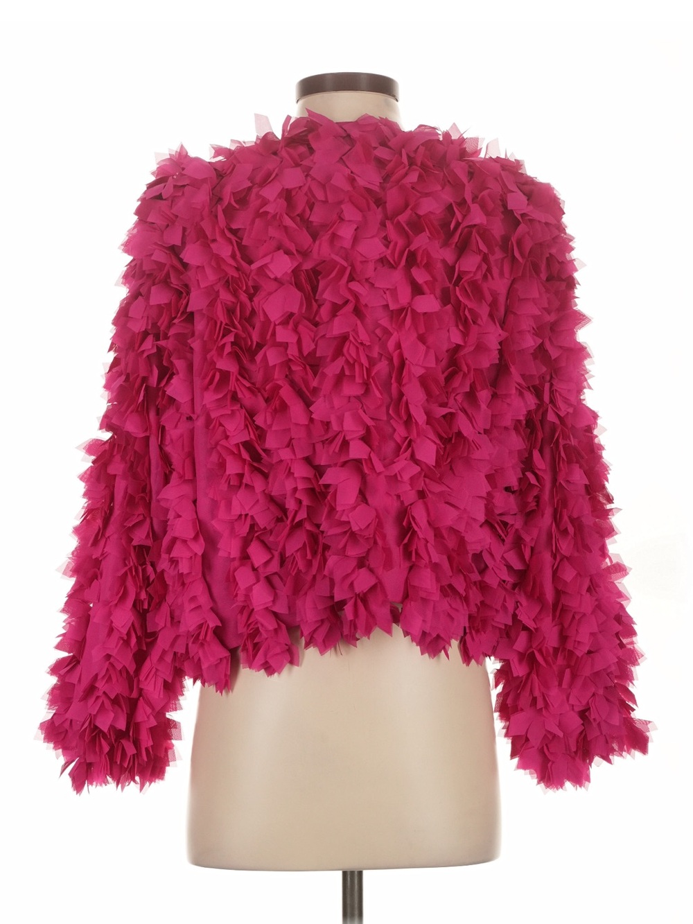 Zara Fuschia Petal-Trim Jacket